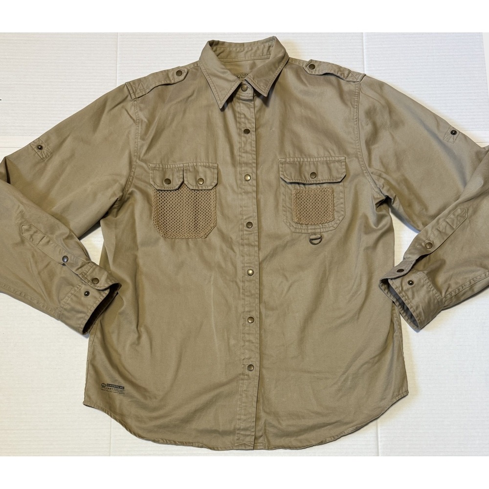 Lauren Ralph Lauren Khaki Button-Down Utility Shirt